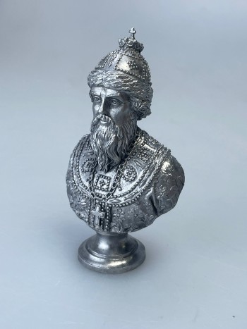 Бюст царя Михаила Фёдоровича, олово (12,5 см)