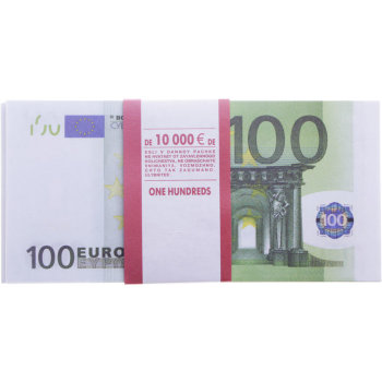 Сувенирная пачка денег "100 евро"