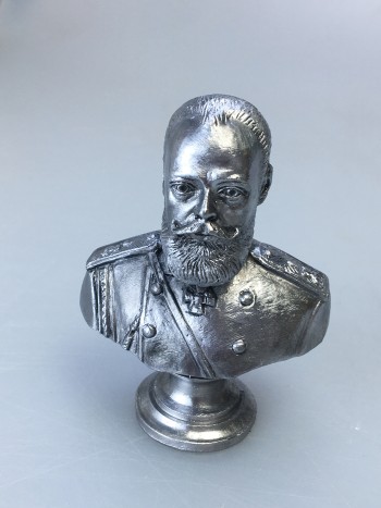 Бюст Александра III, олово (9,5 см)