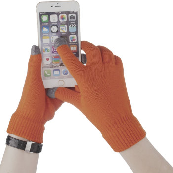 Перчатки для сенсорных экранов "Scroll" оранжевого цвета