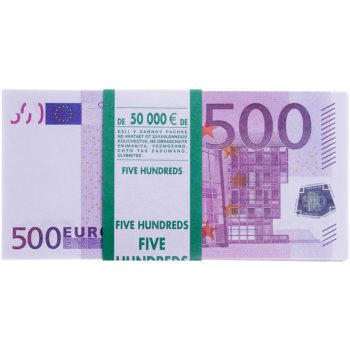 Сувенирная пачка денег "500 евро"