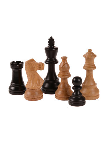 Шахматные фигуры "Американский Стаунтон" №6 из бука (утяжелённые, без доски)
