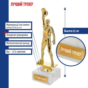 Статуэтка Гиревик "Лучший тренер" (21 см)