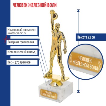 Статуэтка Гиревик "Человек железной воли" (21 см)