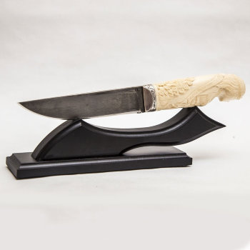 Горизонтальная подставка для ножа "Волна" из ясеня (21 х 5 х 5 см)