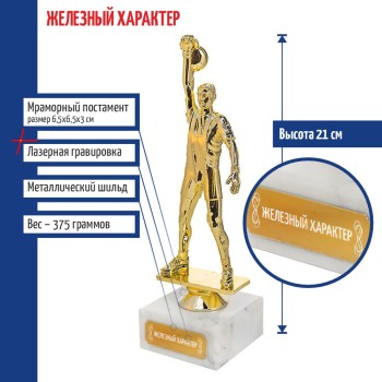 Статуэтка Гиревик "Железный характер" (21 см)
