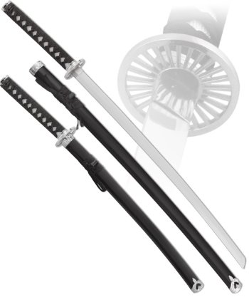 Набор из двух Cамурайских мечей (катана, вакидзаси с подставкой) "Серебряное солнце"