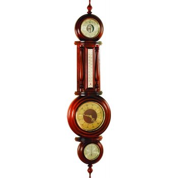 Большие настенные часы с барометром, термометром и гигрометром (124 см, Балаково)