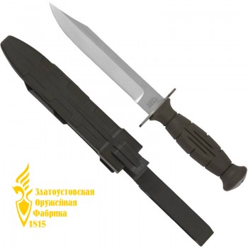 Нож разведчика НР-43 в ножнах оливкового цвета (сталь 50х14МФ, Златоуст)