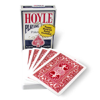 Игральные карты "Hoyle" с красной рубашкой (USPCC, США, 54 карты)