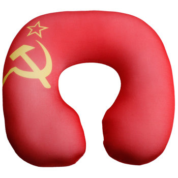 Подушка-рогалик "Флаг СССР" (29 х 29 х 10 см)