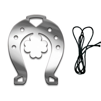 Подвеска с кулоном "Подкова удачи" из стали на шнурке