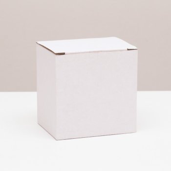 Коробка для кружки белого цвета (подходит для кружек 300-350 мл)