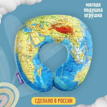 Подушка "Карта мира" (30 х 30 х 10 см)