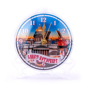 Часы на магните "Петербург. Коллаж" (11 см)